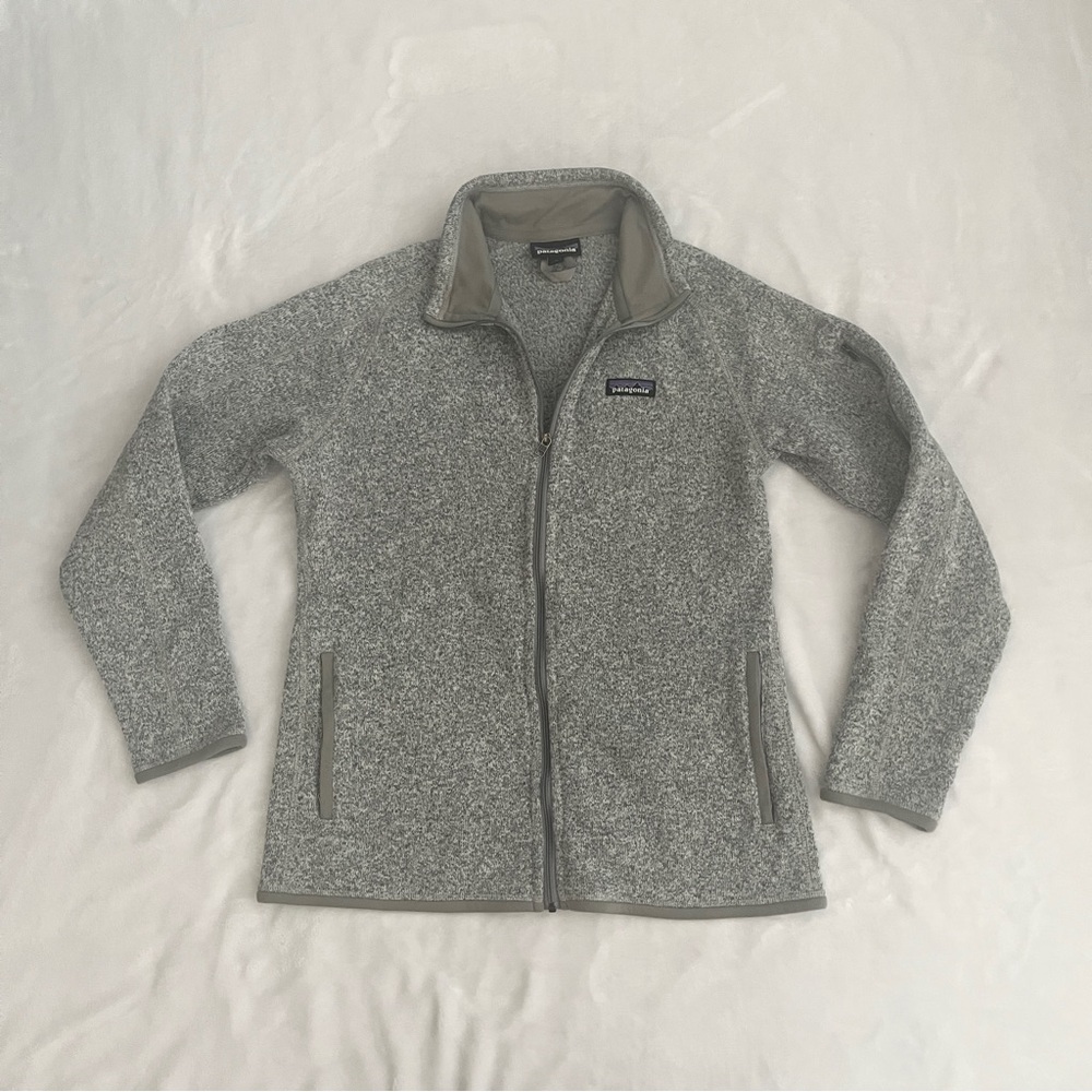 PATAGONIA Womens Better Sweater Size L Heather Gray Full Zip Style 25543
